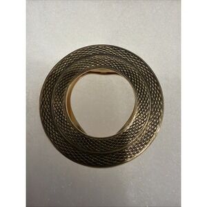 Vintage Lieba USA Snake Texture Scarf Clip Gold Tone Dress, Blouse Clip Mid Cent